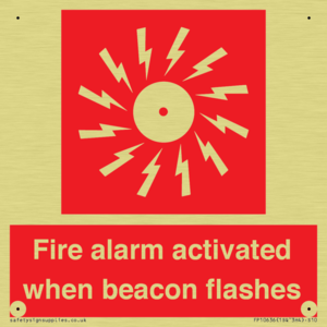 Fire alarm activated when beacon flashes